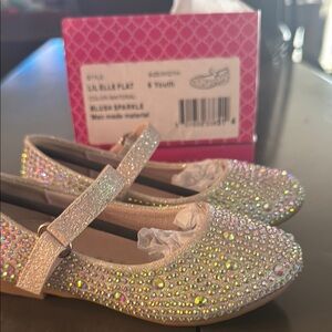 Kelly & Katie Glittery Dress Shoes - Blush